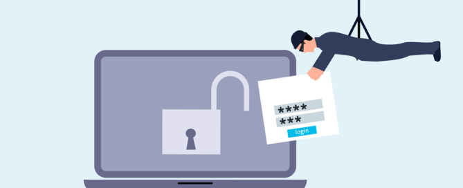 Free attack unsecured laptop vector